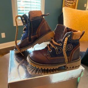 Dolce & Gabbana junior Boots, Denim/Suede/Leather, Size 24